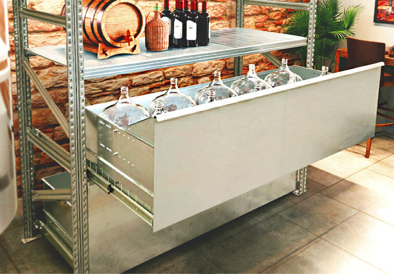 Regały z szufladami produkcji METALSISTEM