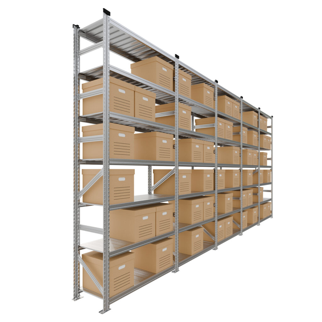 Regały archiwalne na segregatory i pudełka 2500 mm