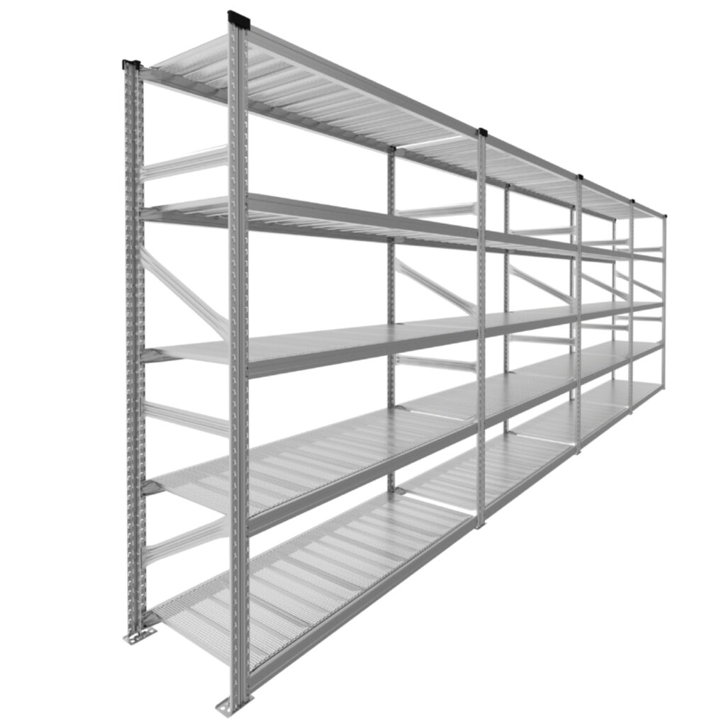 Regały perforowane stalowe 1982 mm &times; 4 &times; 5